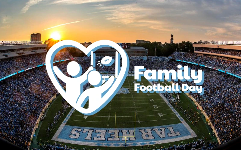 Heart, stadium, crowd, sunset, Family Football Day.
